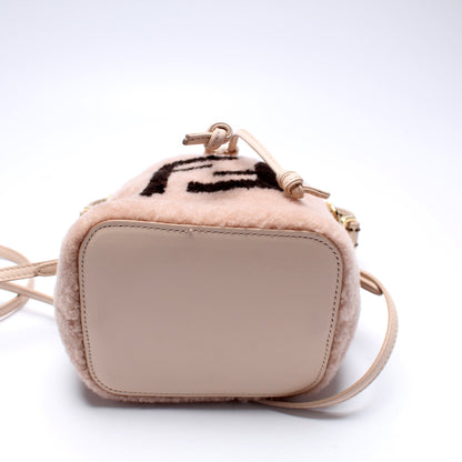 Fendi 8BS010 Mini Mon Tresor Bucket FF Shearling Bag