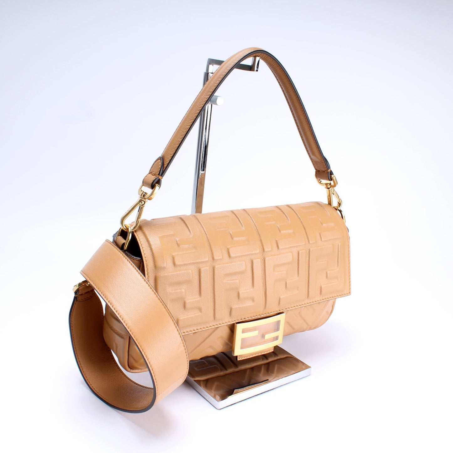Fendi 8BR600uette FF Embossed Nappa Bag