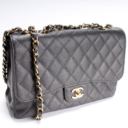 Chanel Classic Flap Jumbo Caviar 11M Bag