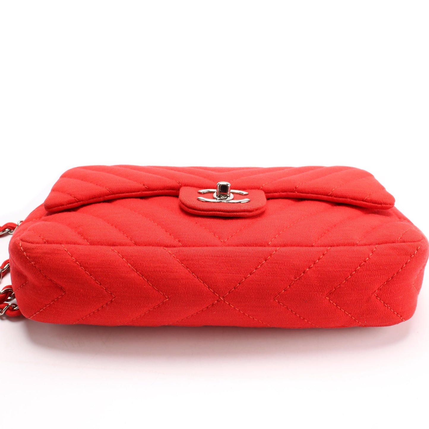 Chanel Classic Flap Medium Jersey Chevron 13M Bag