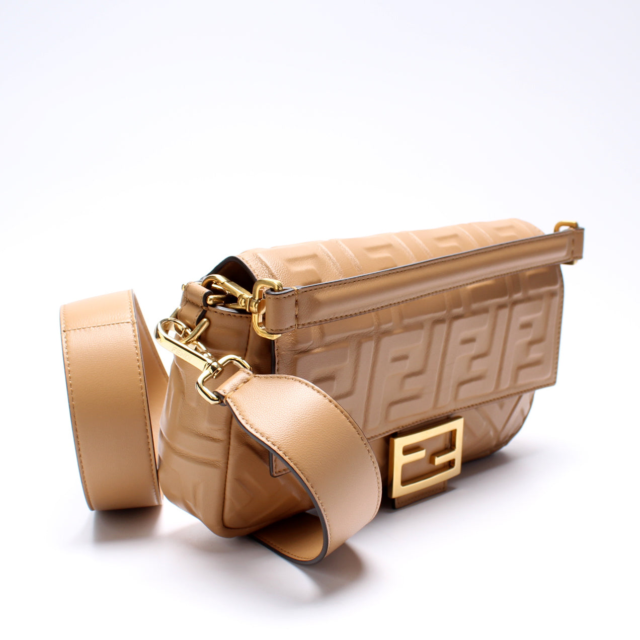 Fendi 8BR600uette FF Embossed Nappa Bag