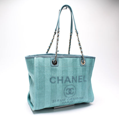 Chanel Deauville Canvas Tote Small Bag