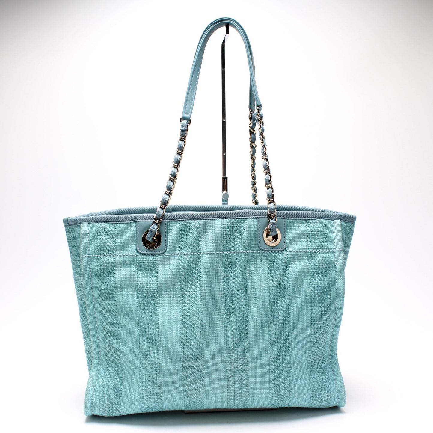 Chanel Deauville Canvas Tote Small Bag