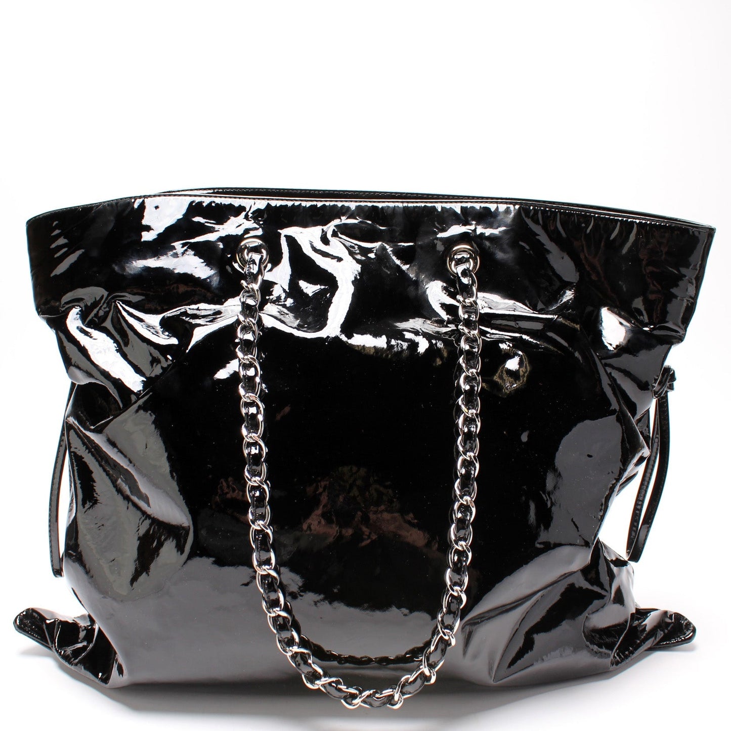 Chanel CC Bon Bon Patent Leather Tote Large Bag