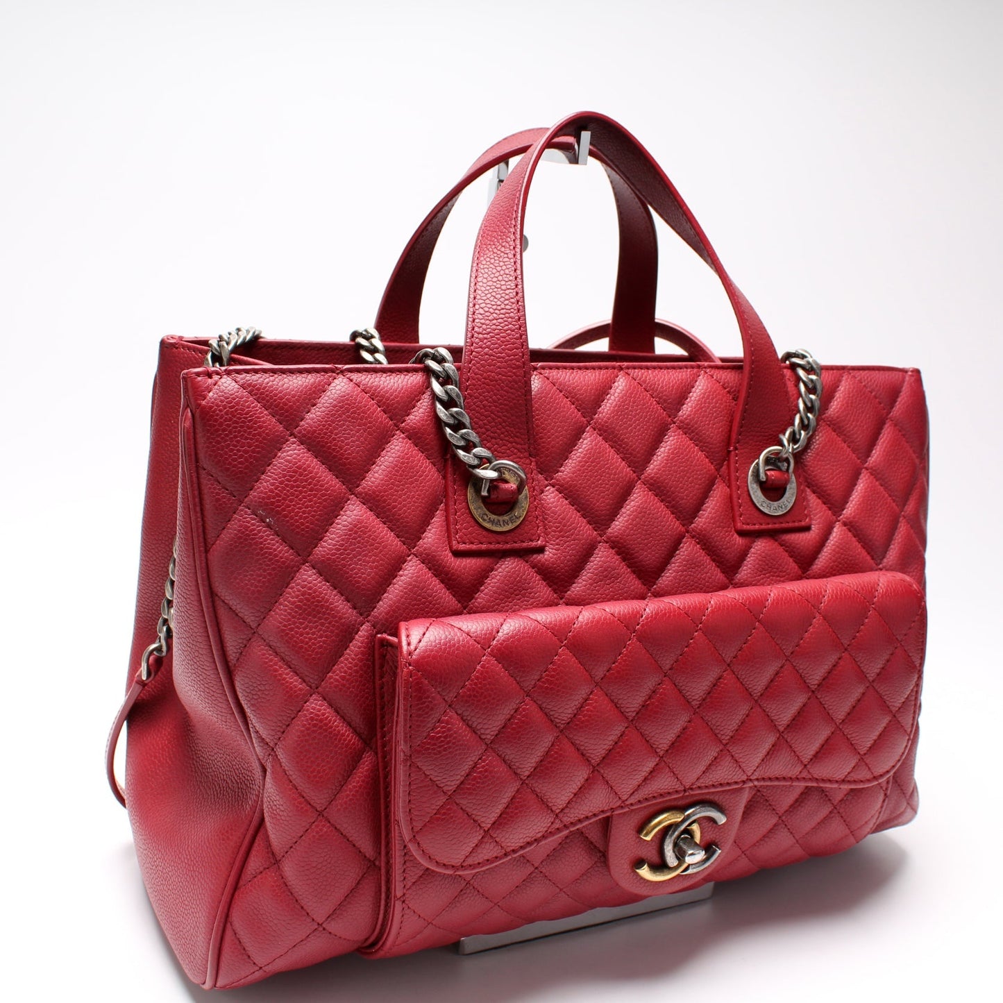 Chanel CC Front Pocket Large Shopping Tote Caviar 23M Bag