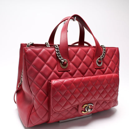 Chanel CC Front Pocket Large Shopping Tote Caviar 23M Bag