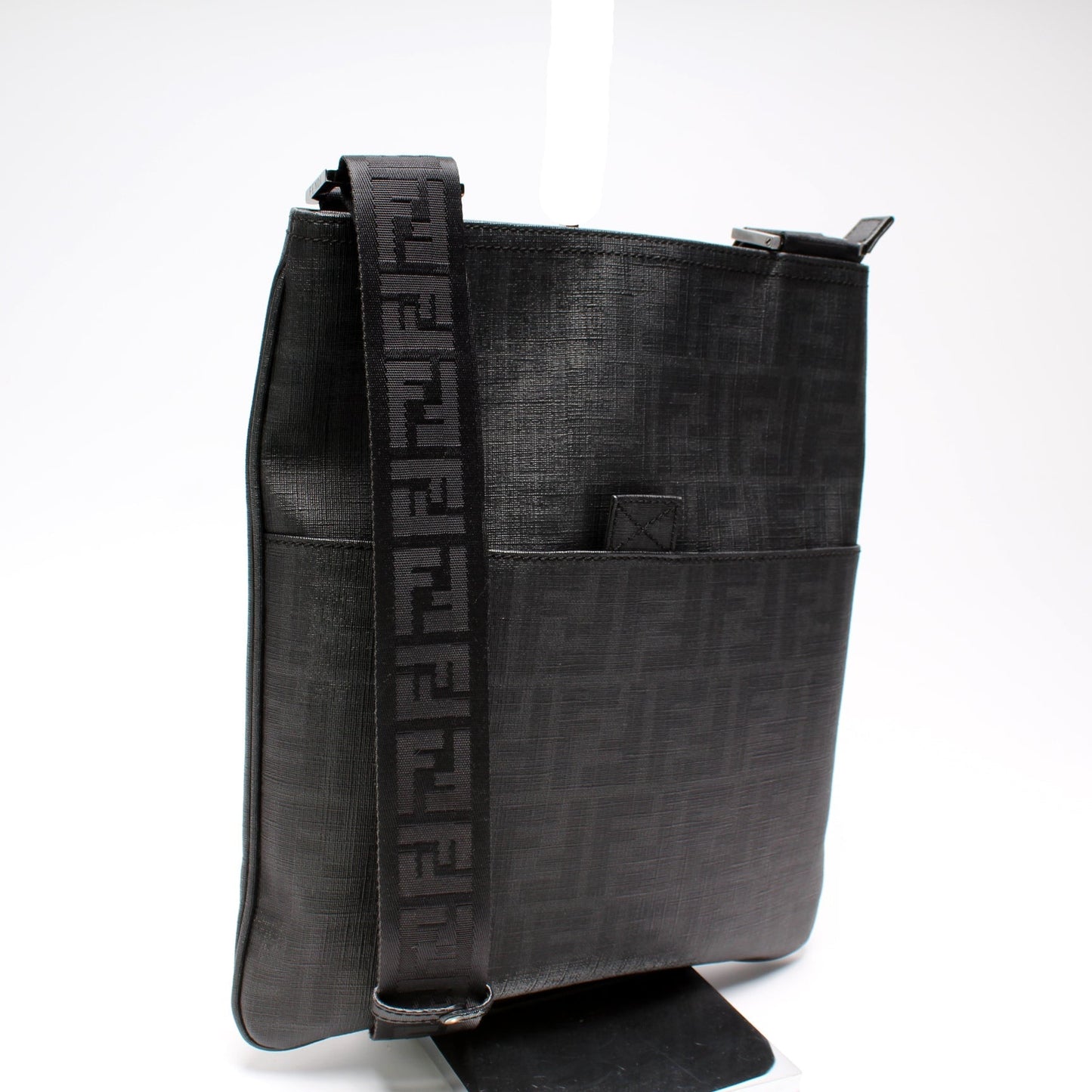 Fendi Spalmati Zucca Flat Messenger Bag