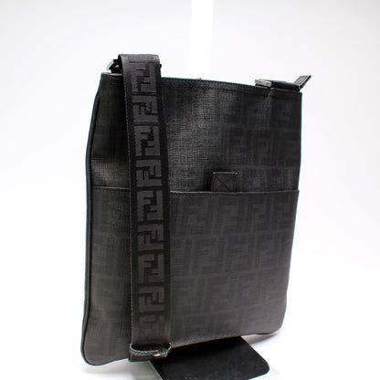 Fendi Spalmati Zucca Flat Messenger Bag