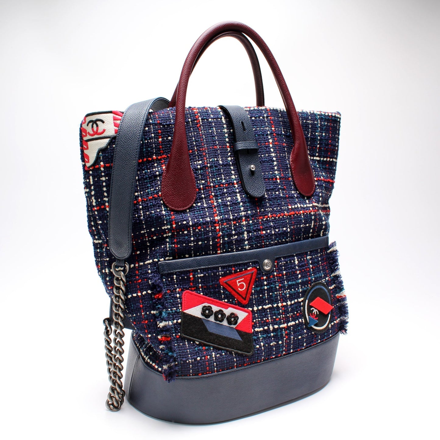 Chanel Tweed Crest Trip Backpack 22M Bag