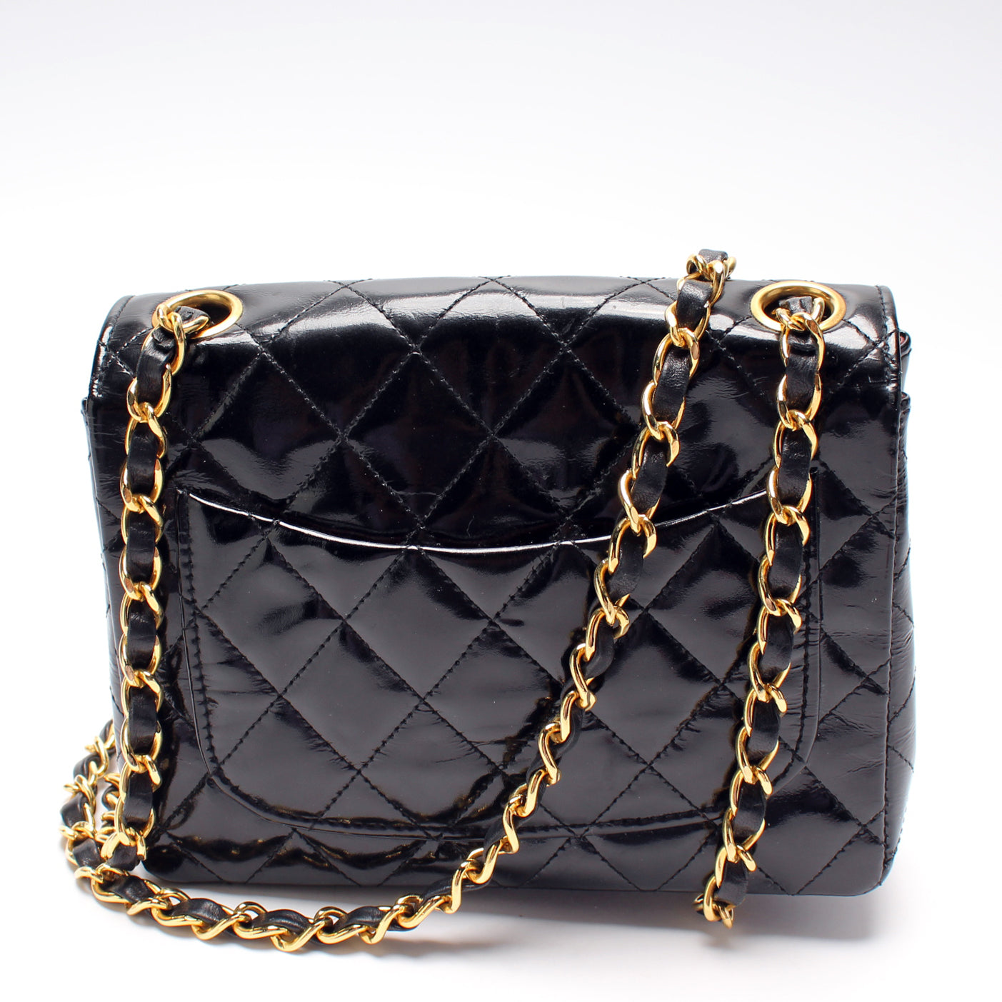 Chanel Classic Flap Mini Square Patent 1M Bag