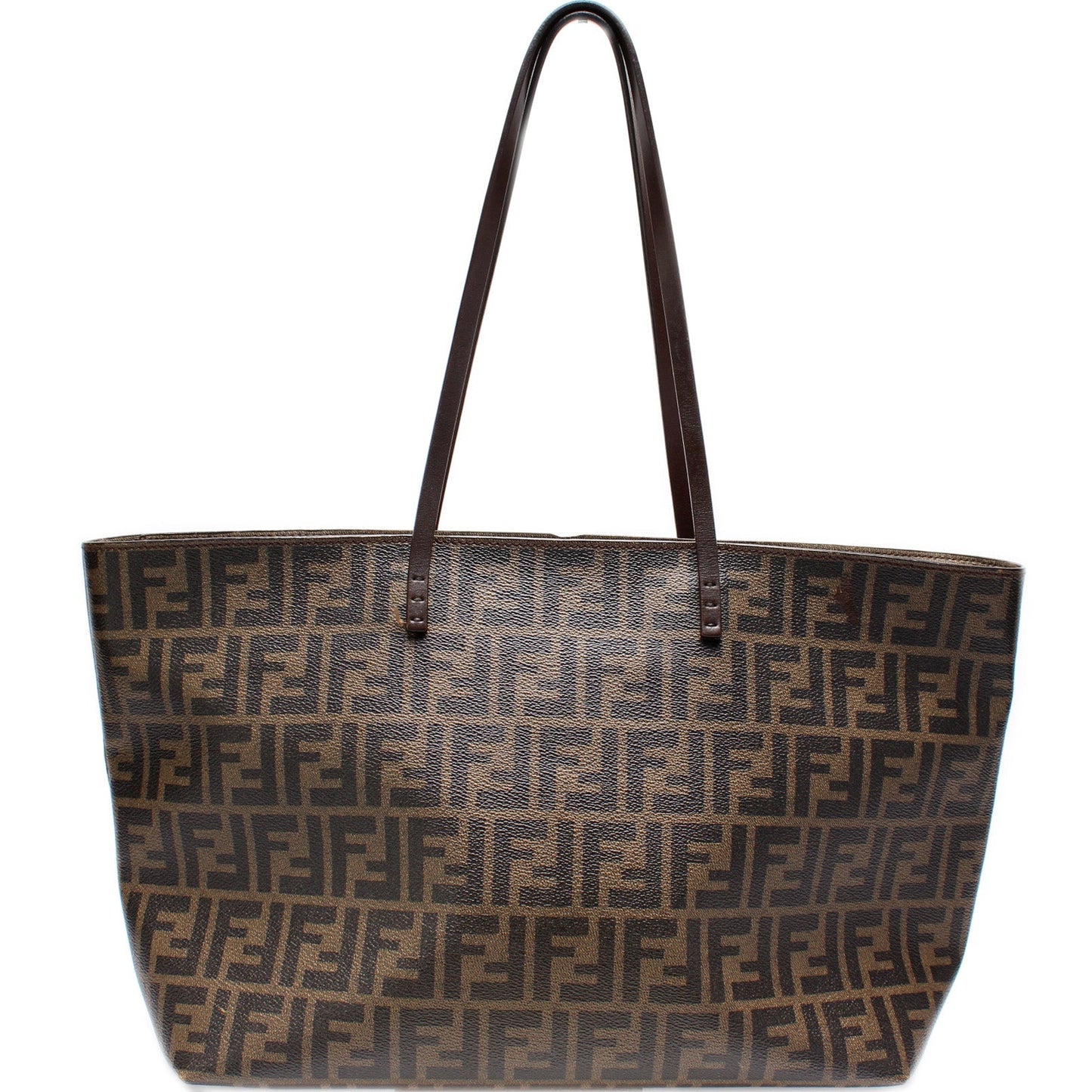 Fendi 8BH185 Coated Zucca Zip Tote Bag