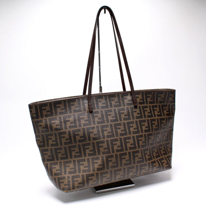 Fendi 8BH185 Coated Zucca Zip Tote Bag