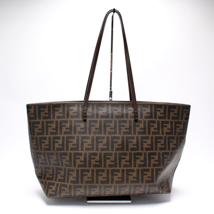 Fendi 8BH185 Coated Zucca Zip Tote Bag