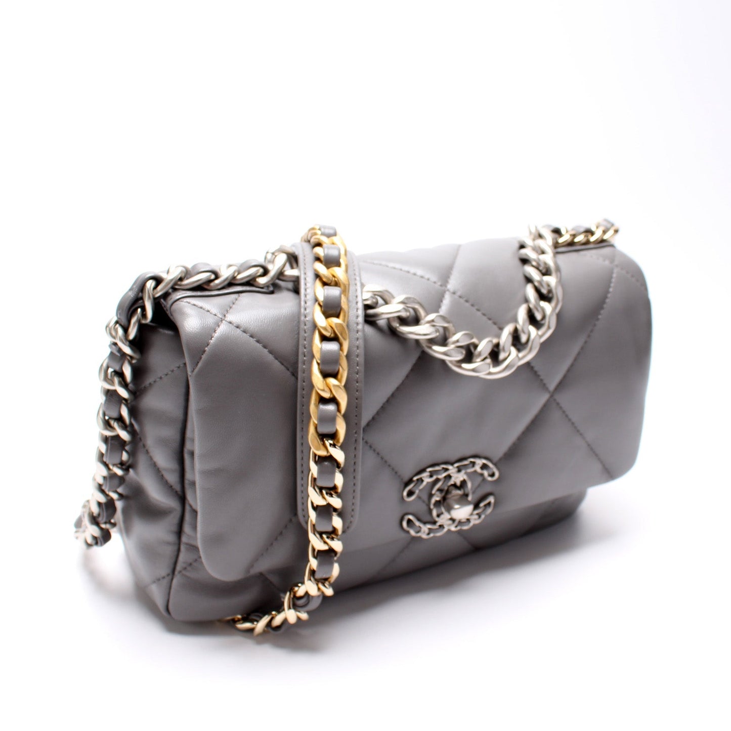 Chanel Quilted Goatskin 19 Small Flap 32+M Bag