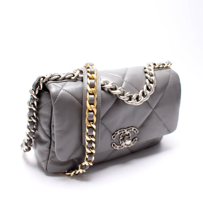 Chanel Quilted Goatskin 19 Small Flap 32+M Bag