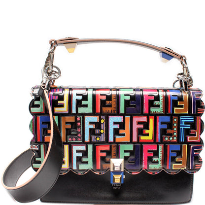 Fendi 8M0381 Kan I FF Patent Leather Small Bag