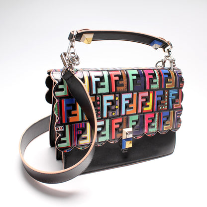 Fendi 8M0381 Kan I FF Patent Leather Small Bag