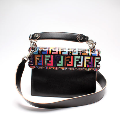 Fendi 8M0381 Kan I FF Patent Leather Small Bag