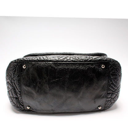 Chanel CC Vinyl Graphic Edge Accordion Flap 12M Bag