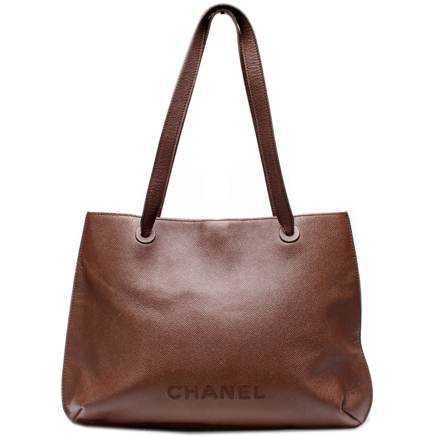 Chanel Logo Flat Shoulder Vintage Bag