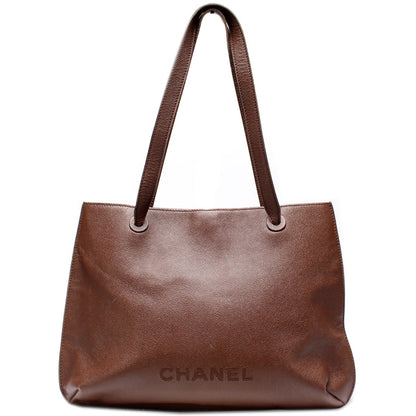 Chanel Logo Flat Shoulder Vintage Bag
