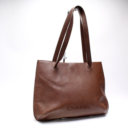 Chanel Logo Flat Shoulder Vintage Bag