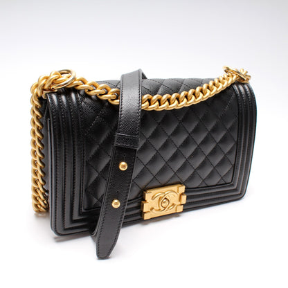 Chanel Boy Flap Medium New Caviar 32+M Bag