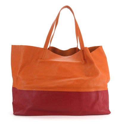 CELINE Tote Bag 169263EBT leather Orange Horizontalkava Women