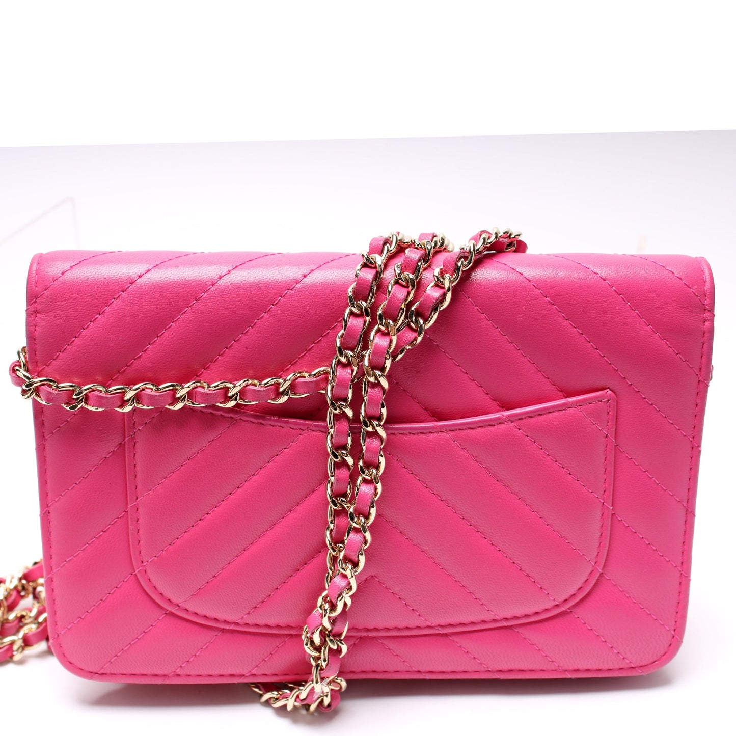 Chanel WOC Chevron Quilted Lambskin Bag