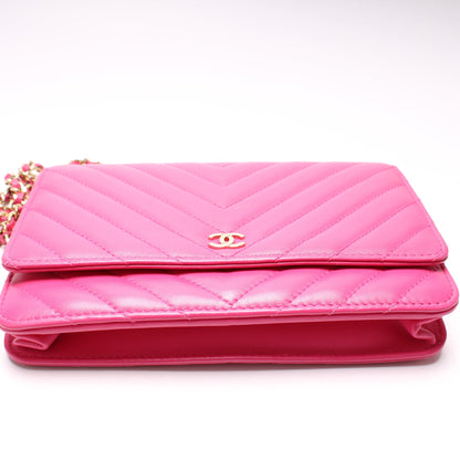 Chanel WOC Chevron Quilted Lambskin Bag