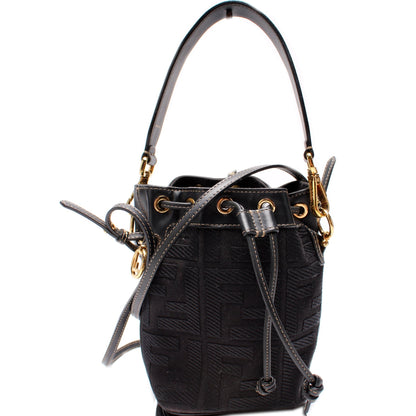 Fendi 8BS010 Mini Mon Tresor Bucket FF Fabric Bag