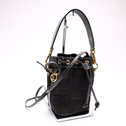 Fendi 8BS010 Mini Mon Tresor Bucket FF Fabric Bag