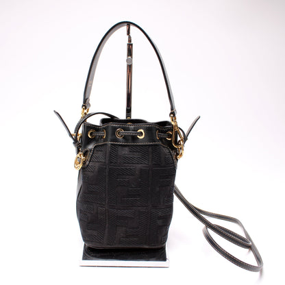 Fendi 8BS010 Mini Mon Tresor Bucket FF Fabric Bag