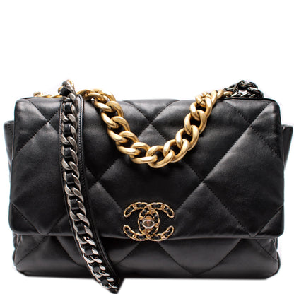 Chanel Quilted Goatskin 19 Large Flap 32+M Bag