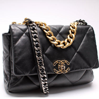 Chanel Quilted Goatskin 19 Large Flap 32+M Bag