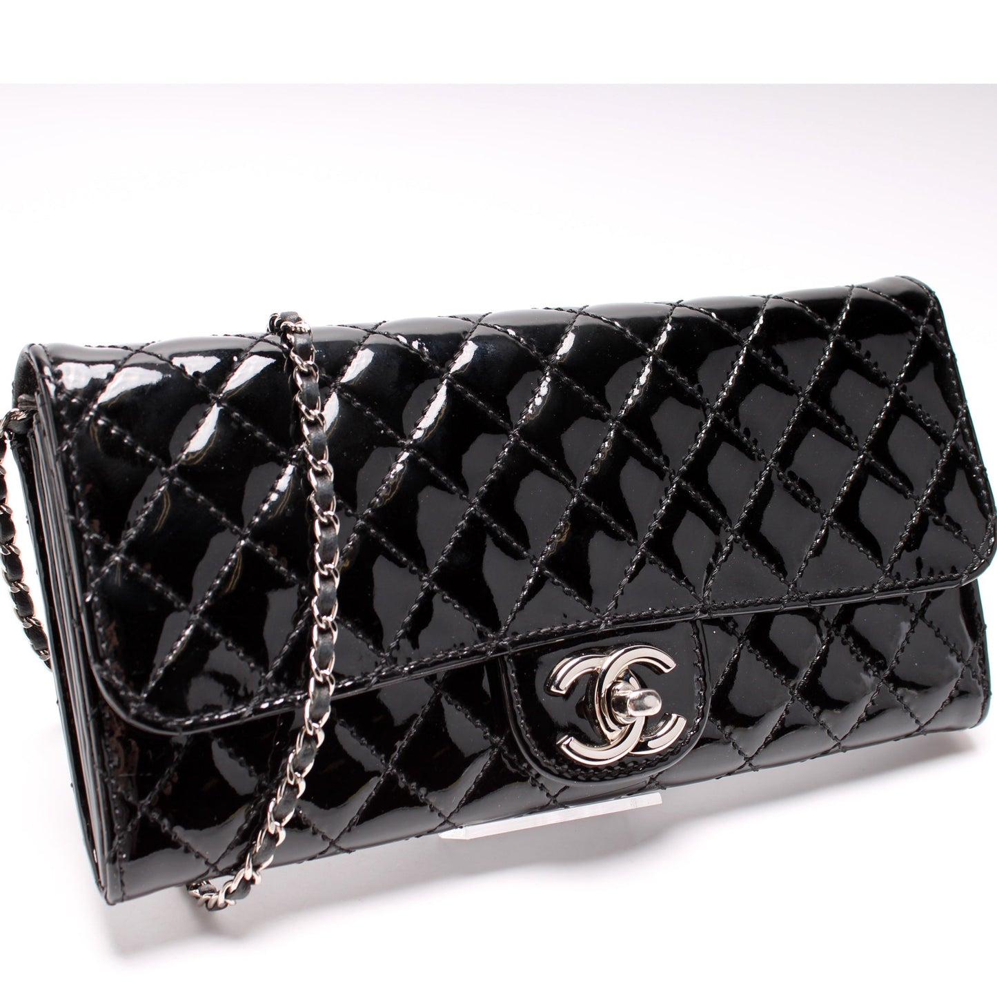Chanel CC Flap Wallet Patent Quilted 14M Bag