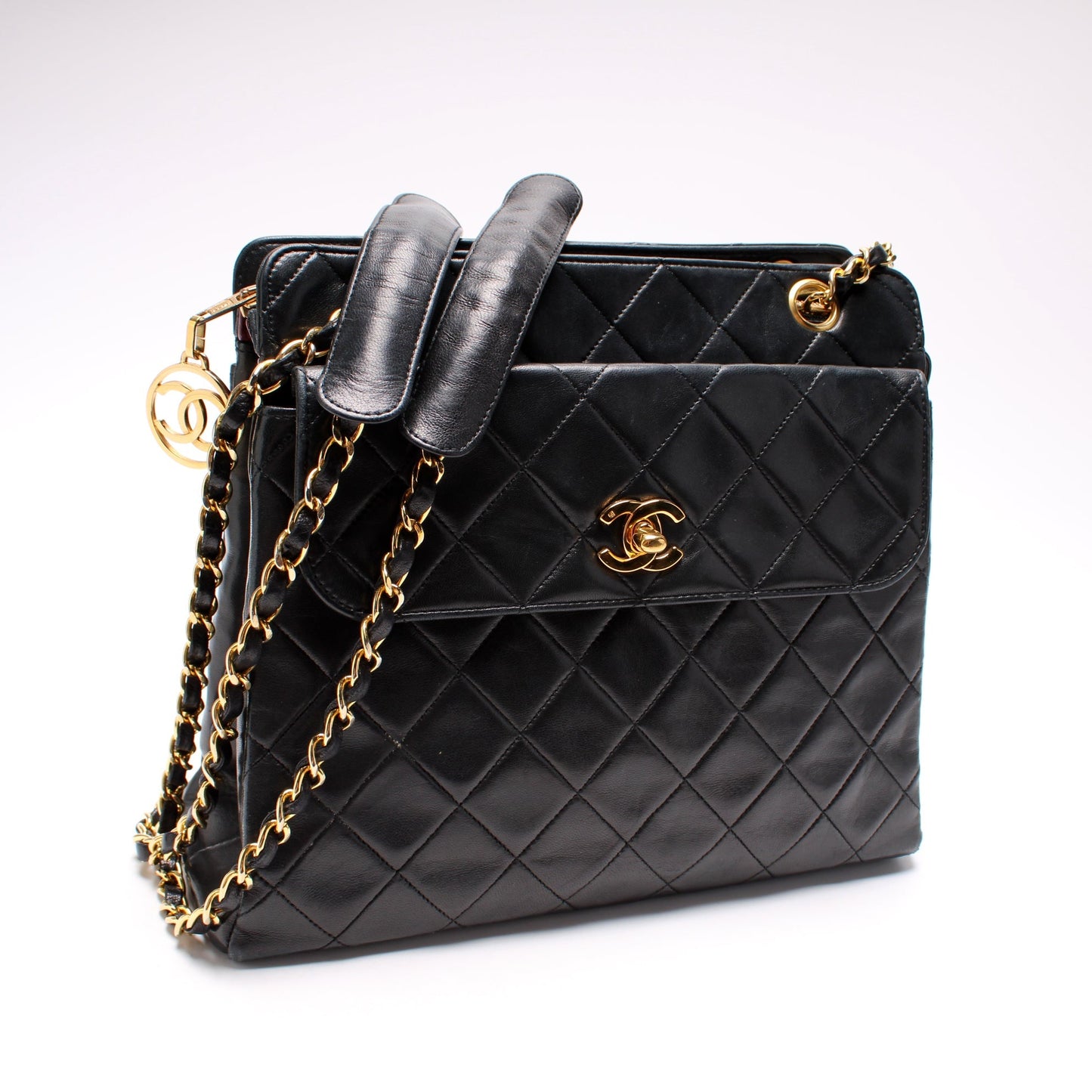 Chanel CC Front Pocket Shoulder Lambskin Vintage 1M Bag