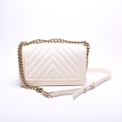 Chanel Boy Flap Medium Chevron Caviar 25-29M Bag