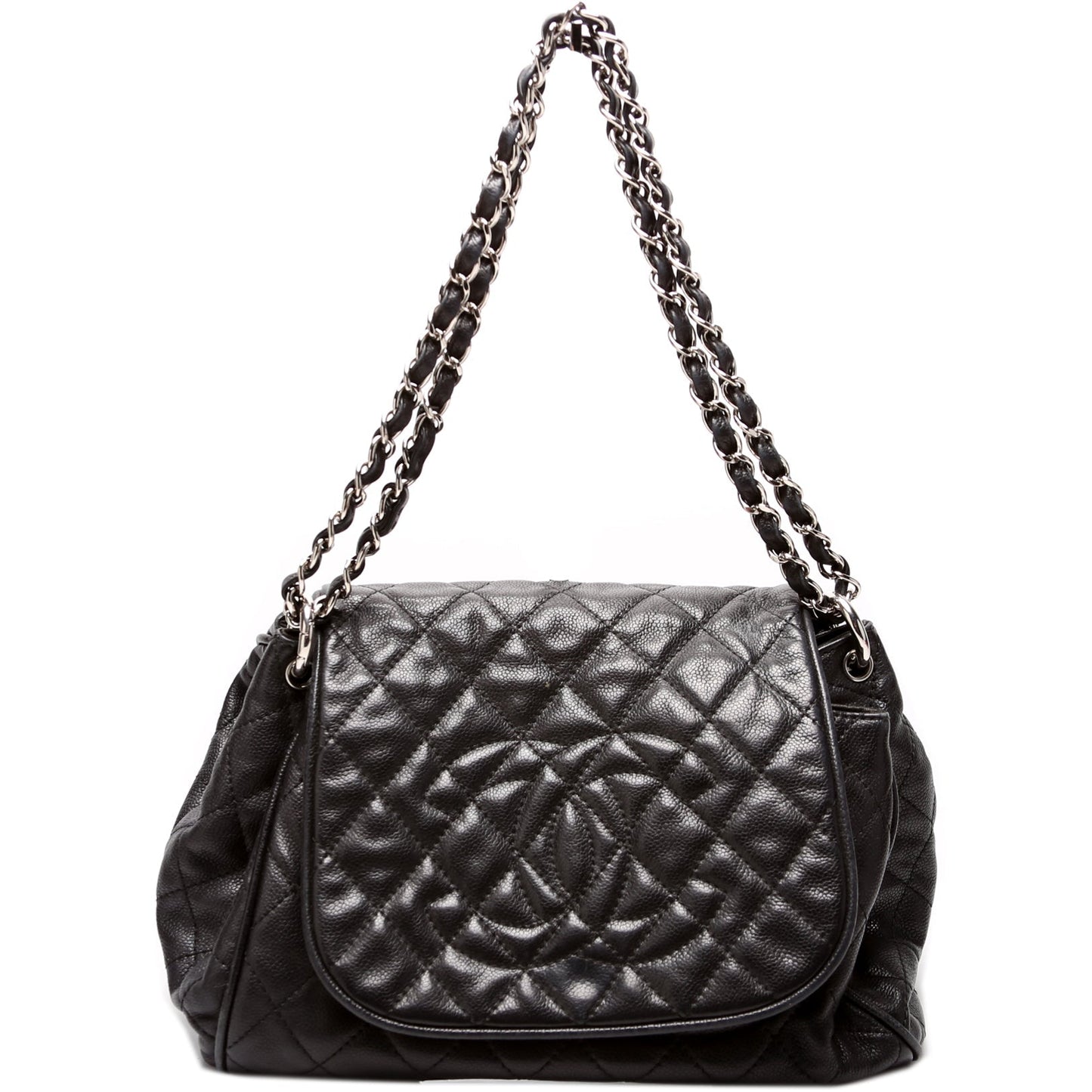 Chanel Timeless CC Accordion Flap Quilted Caviar Bag