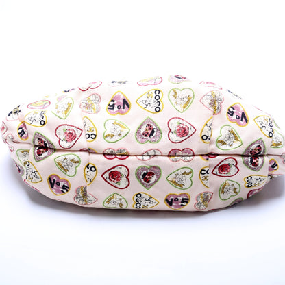 Chanel Coco Hearts Canvas Shoulder 10M Bag