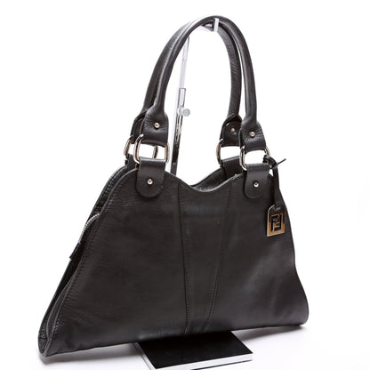 Fendi 8BR254 Devil Trapezio Leather Bag