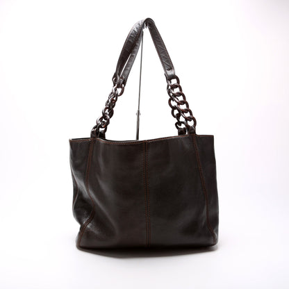 Chanel CC Wood Chain Tote Bag