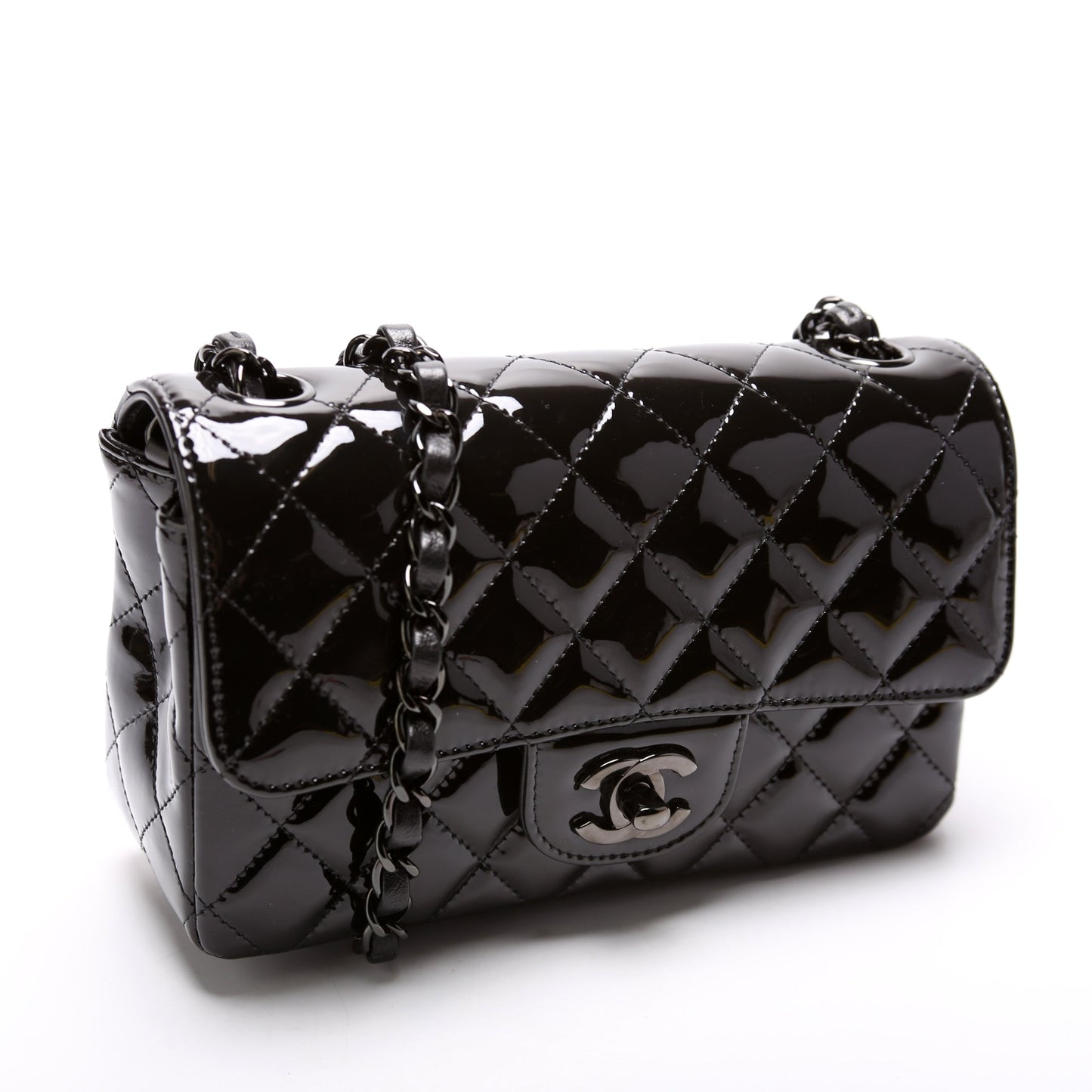 Chanel Classic Flap Mini Rectangle Patent 32M+ Bag