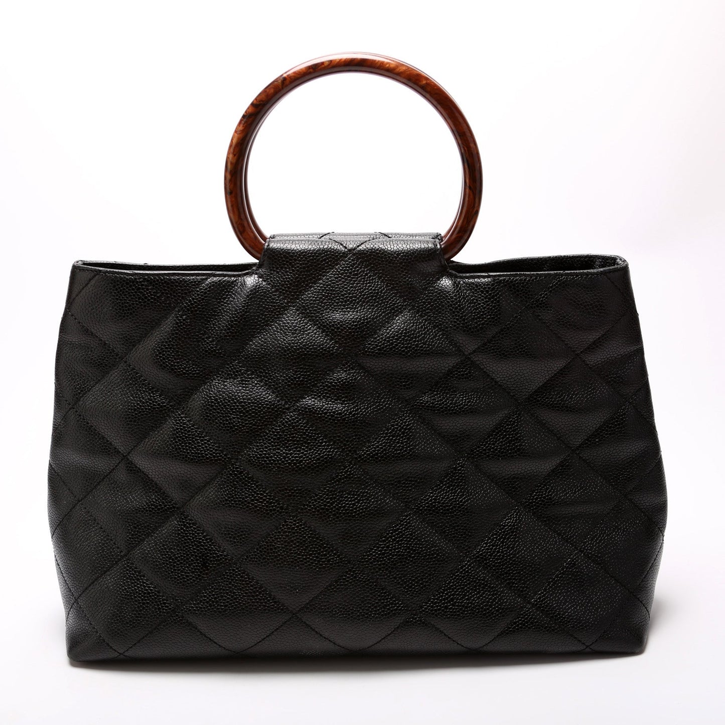 Chanel Coco Wooden Top Handle Caviar 6M Bag