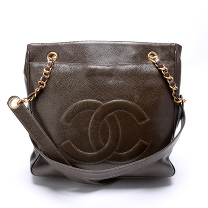 Chanel CC Double Pocket Shopping Tote Caviar Vintage Bag