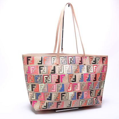 Fendi 8BH185 Coated Zucca Zip Tote Bag