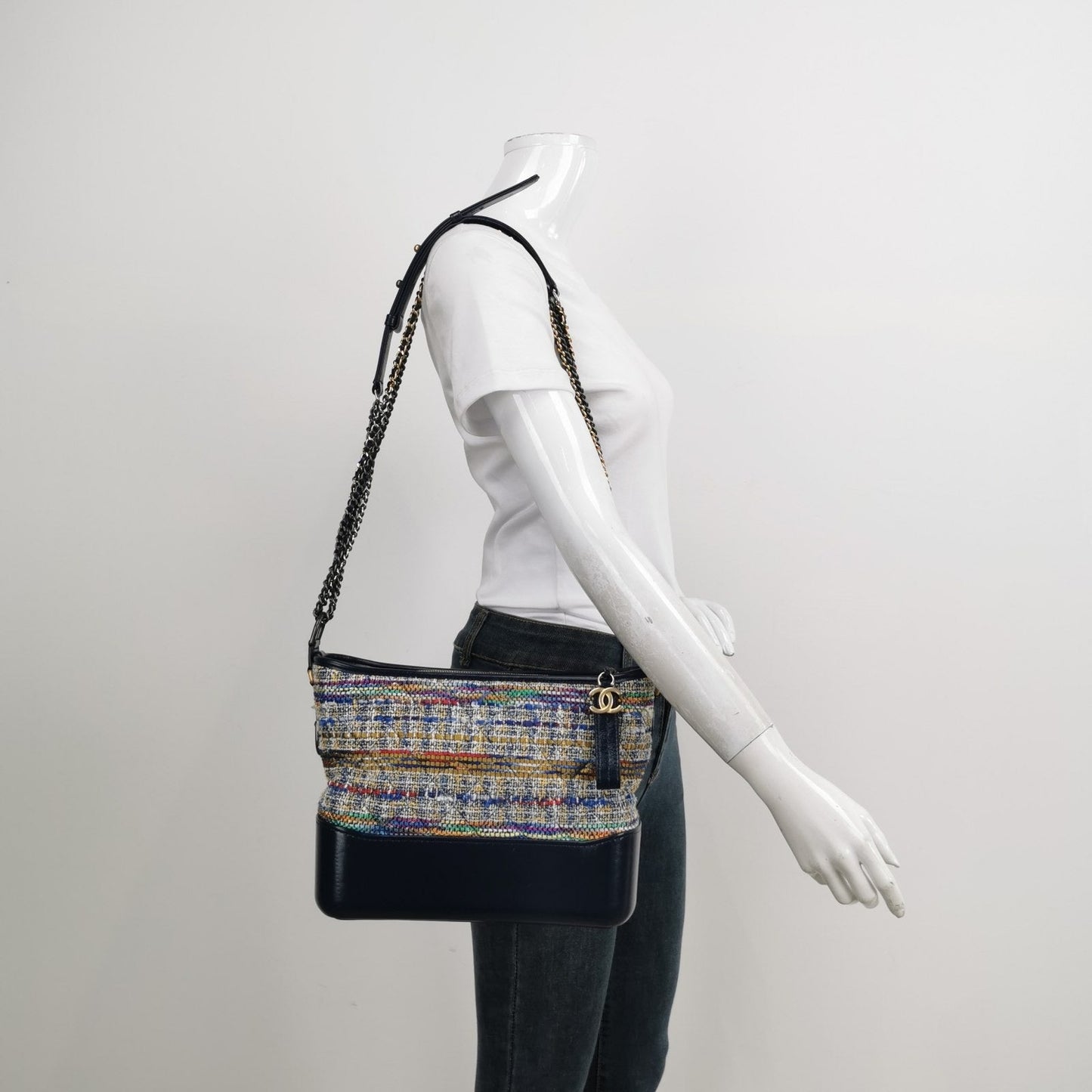 Chanel Gabrielle Hobo Tweed and Calfskin Medium 2018-2019