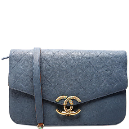 Chanel Thread Around Chain Flap Medium Caviar 23M Bag