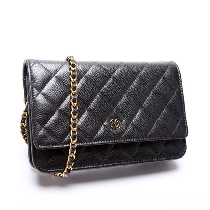 Chanel WOC Classic Quilted Caviar Bag