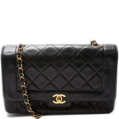 Chanel Vintage Geometric Diana Medium Flap Quilted Lambskin 2M Bag